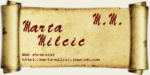 Marta Milčić vizit kartica
